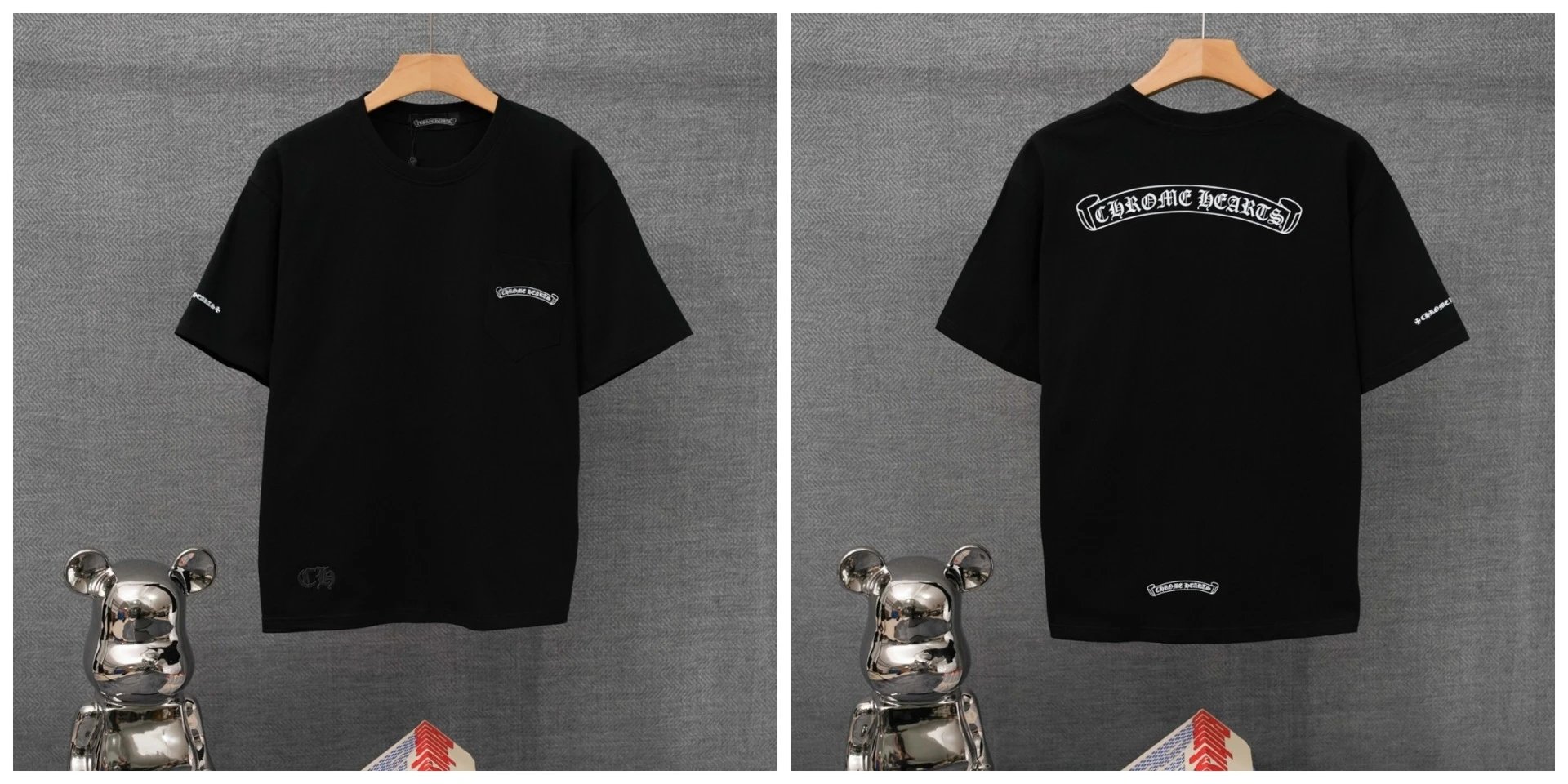 Chrome Hearts x St. Barth Black Pocket T-Shirt - 16