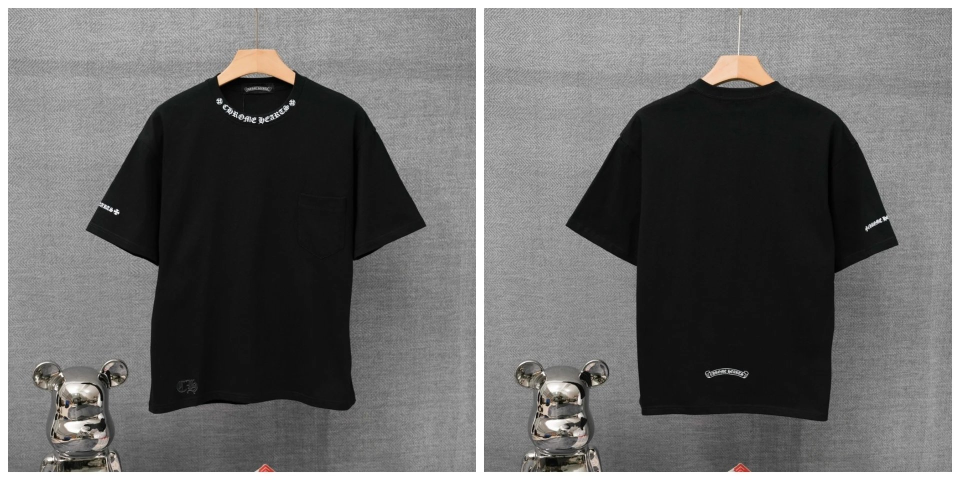 Chrome Hearts x St. Barth Black Pocket T-Shirt - 22