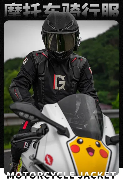 Design Ghost Racing Motorcycle Pants Black with Orange Accents Pants - 3