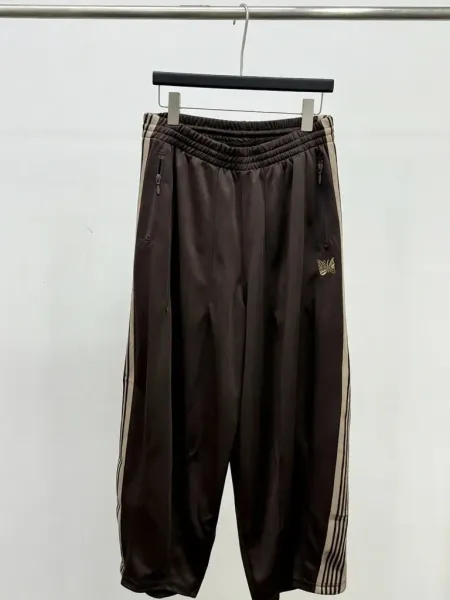 Adidas Originals Track Pants Brown with Beige Stripes and Butterfly Embroidery Sweatpants - 1