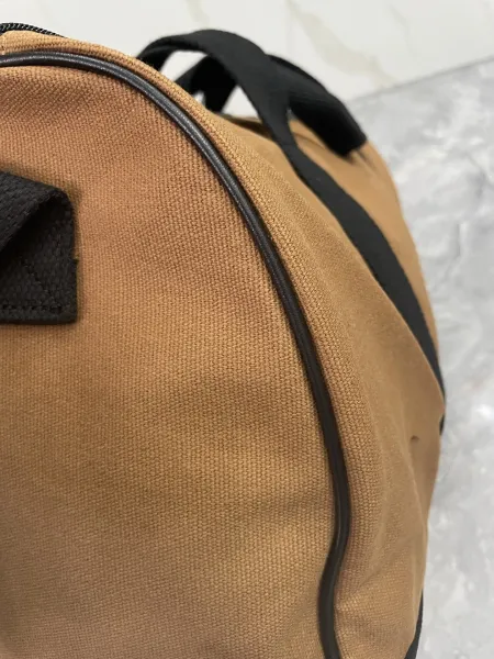 Polo Ralph Lauren Canvas Duffle Bag Beige and Black Travel Bag - 10