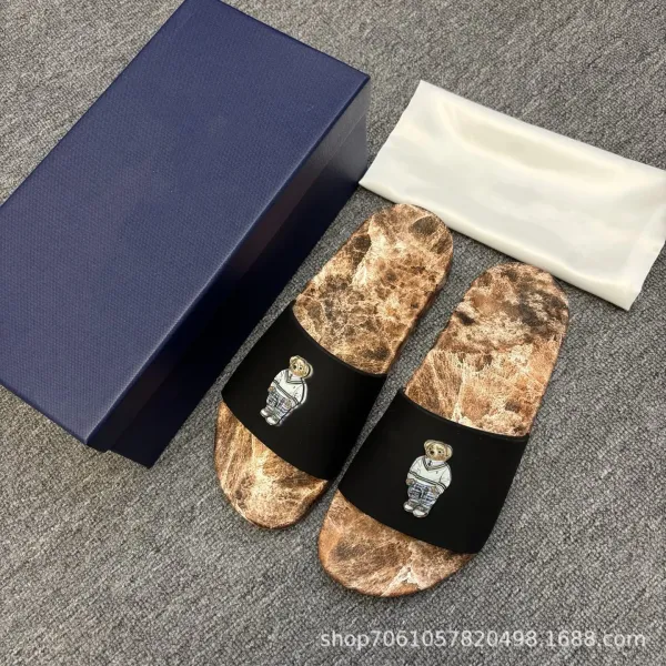 Polo Ralph Lauren Camo Slide Sandals Army Green Slippers - 7