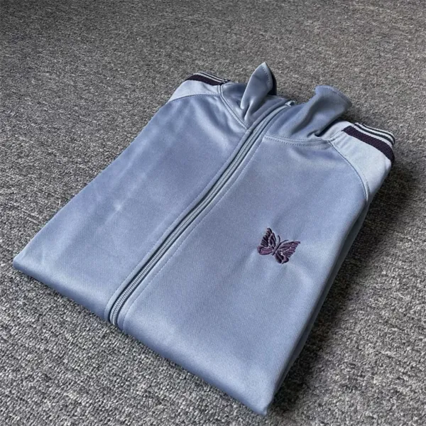 Adidas Originals Track Jacket Light Blue with Embroidered Butterfly Tracksuit - 1