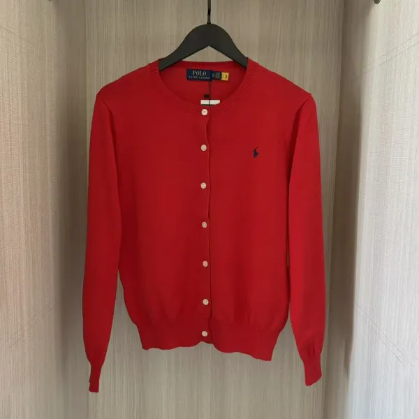 Polo Ralph Lauren Classic Fit Cardigan Red Sweater - 1