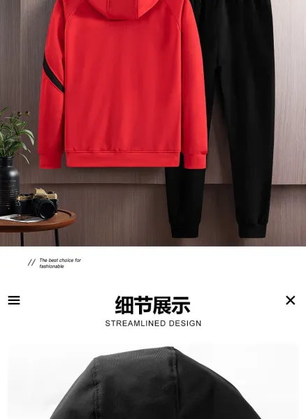 Nike Fleece Tracksuit Set Black / Gray - 17