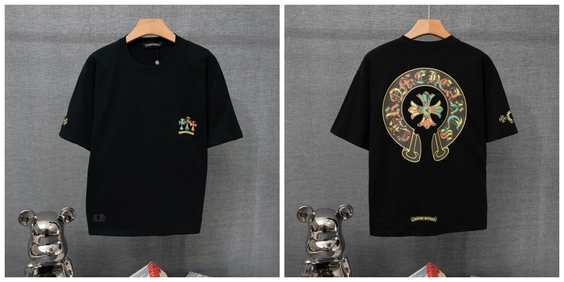 Chrome Hearts x St. Barth Black Pocket T-Shirt - 29