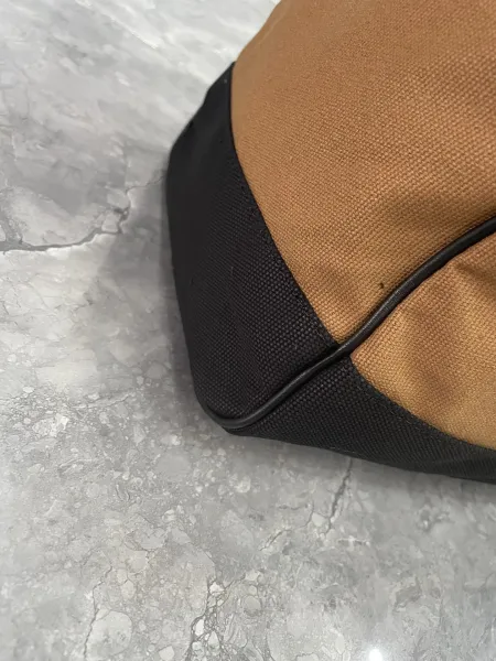 Polo Ralph Lauren Canvas Duffle Bag Beige and Black Travel Bag - 9