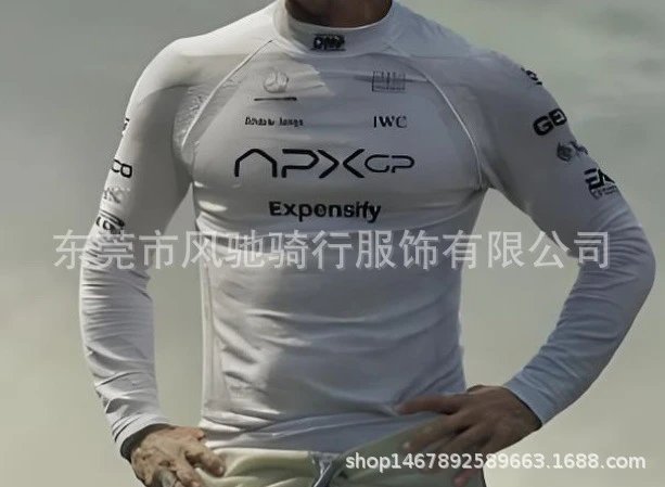 Design OMP Base Layer White Racing Compression Shirt Base Layer - 5