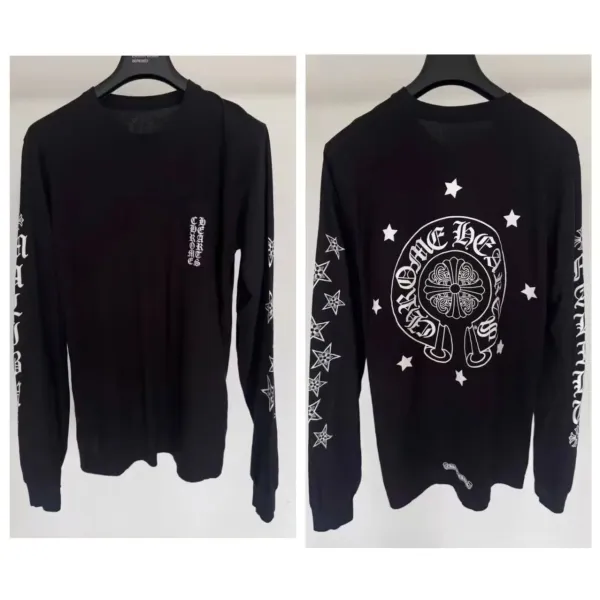 Chrome Hearts Star Print Long Sleeve T-Shirt Black - 1
