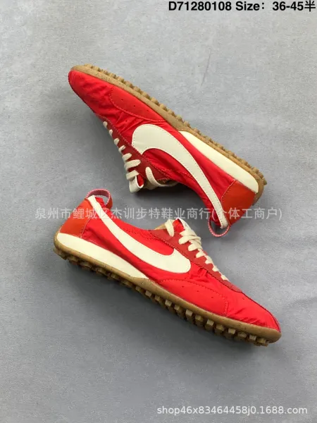 Nike Cortez Nylon Red White Sneakers Running Shoes - 1