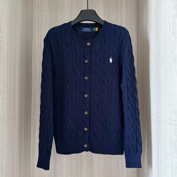 Polo Ralph Lauren Cable Knit Cardigan Navy Blue - 1