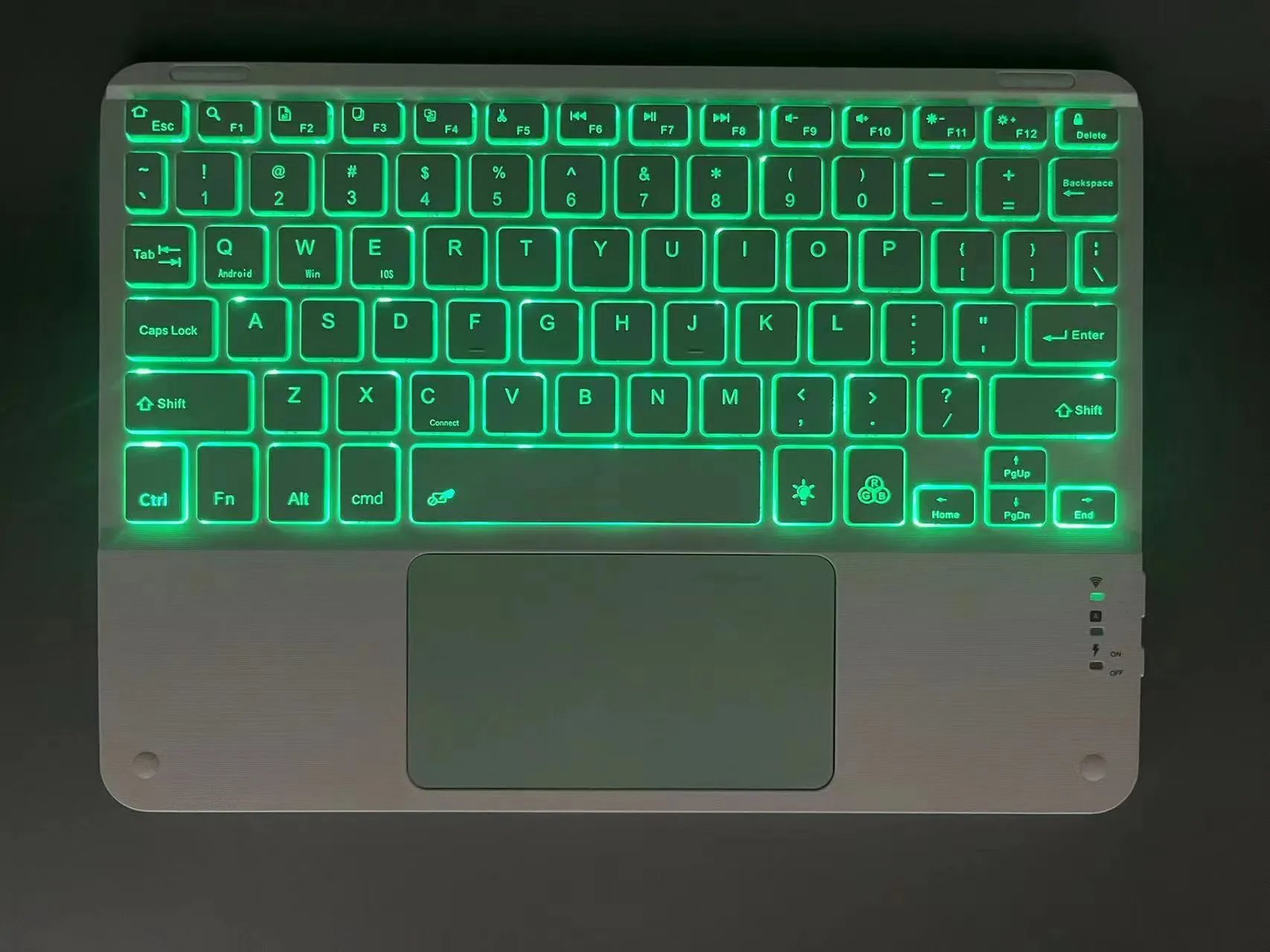 Green backlit keyboard