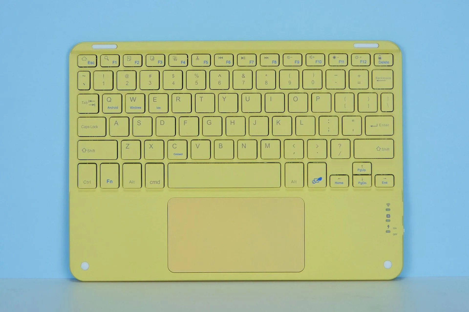Design Bluetooth Keyboard with Touchpad in Light Blue and Silver Computer Accessories.keyboard - 16