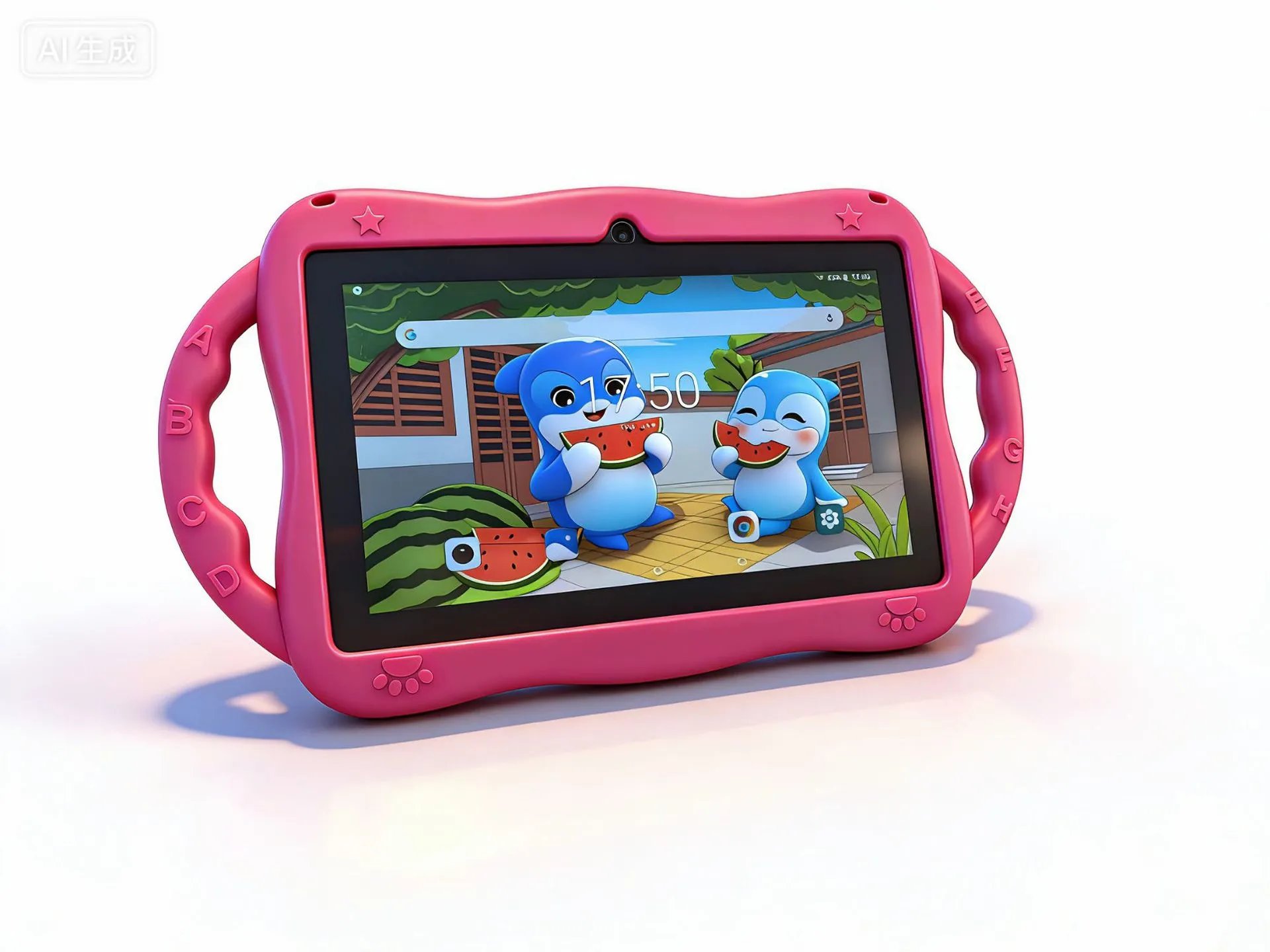 Design Kids Tablet Case with 3D Animal Motifs Pink Phone Accessories - 19
