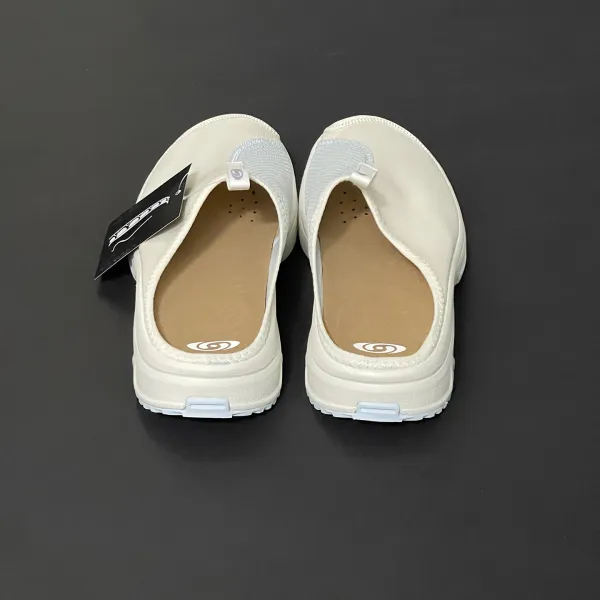 Design Gingham Check Slip-On Mules White Green Casual Shoes - 9