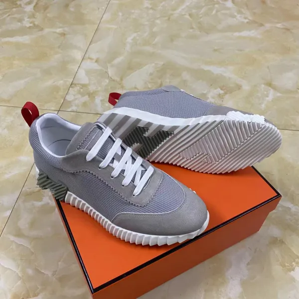 Hermès Oran Sneakers Gray White Red Sneakers - 1