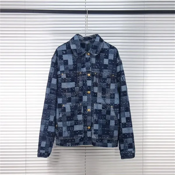 Denim Tears Patchwork Denim Jacket Navy Blue - 1