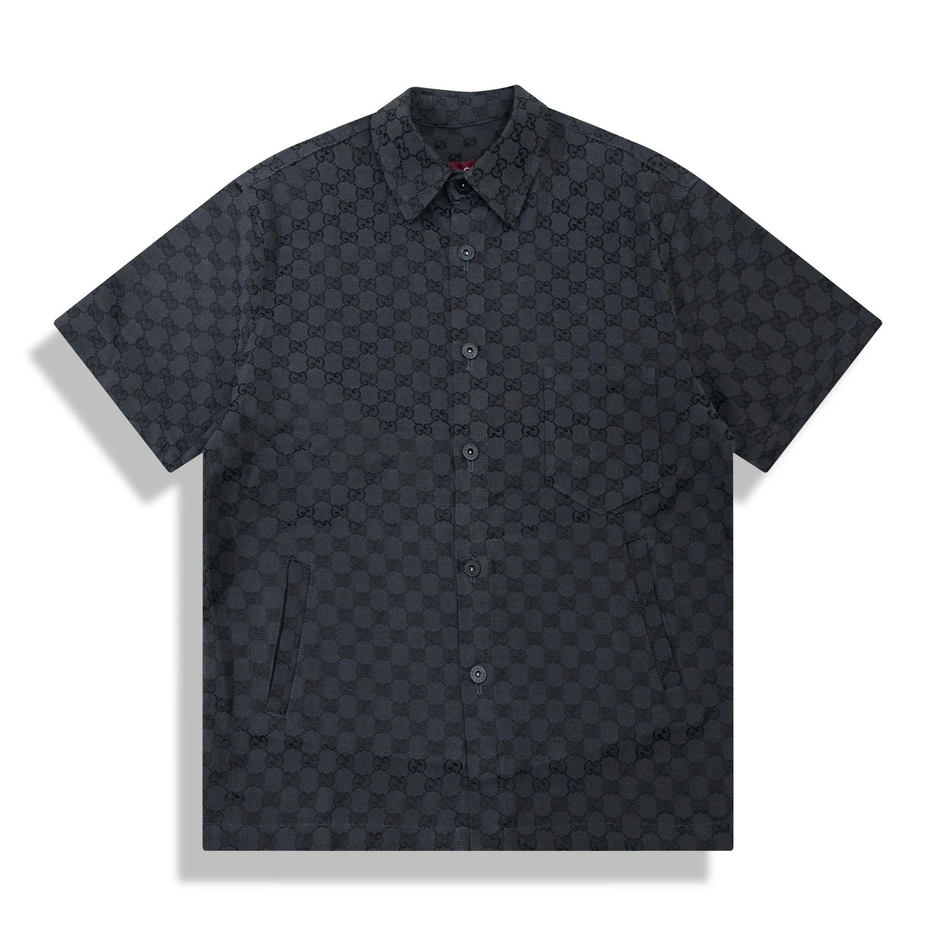 Gucci GUC Striped Knit Polo Navy and White Polo Shirt - 7