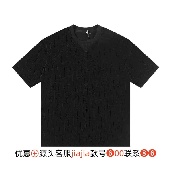 Design Textured Knit Black T-Shirt Tops.t Shirts - 1