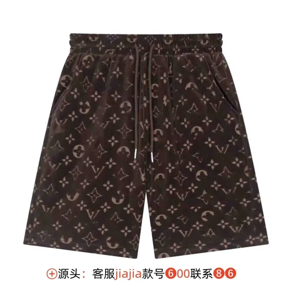 Louis Vuitton Monogram Velvet Shorts Brown - 1