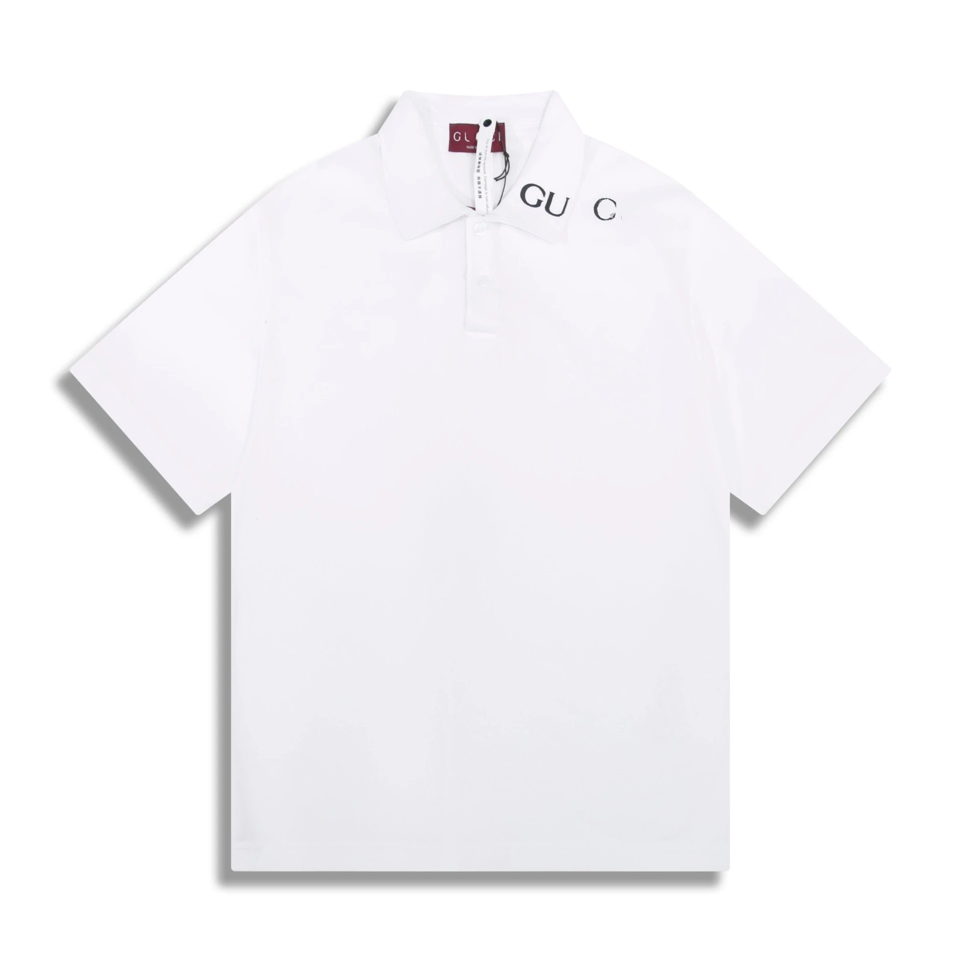 Gucci GUC Striped Knit Polo Navy and White Polo Shirt - 21