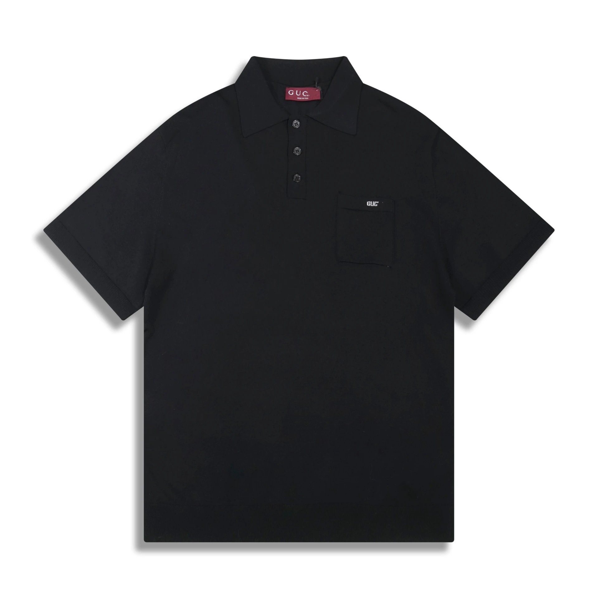 Gucci GUC Striped Knit Polo Navy and White Polo Shirt - 22