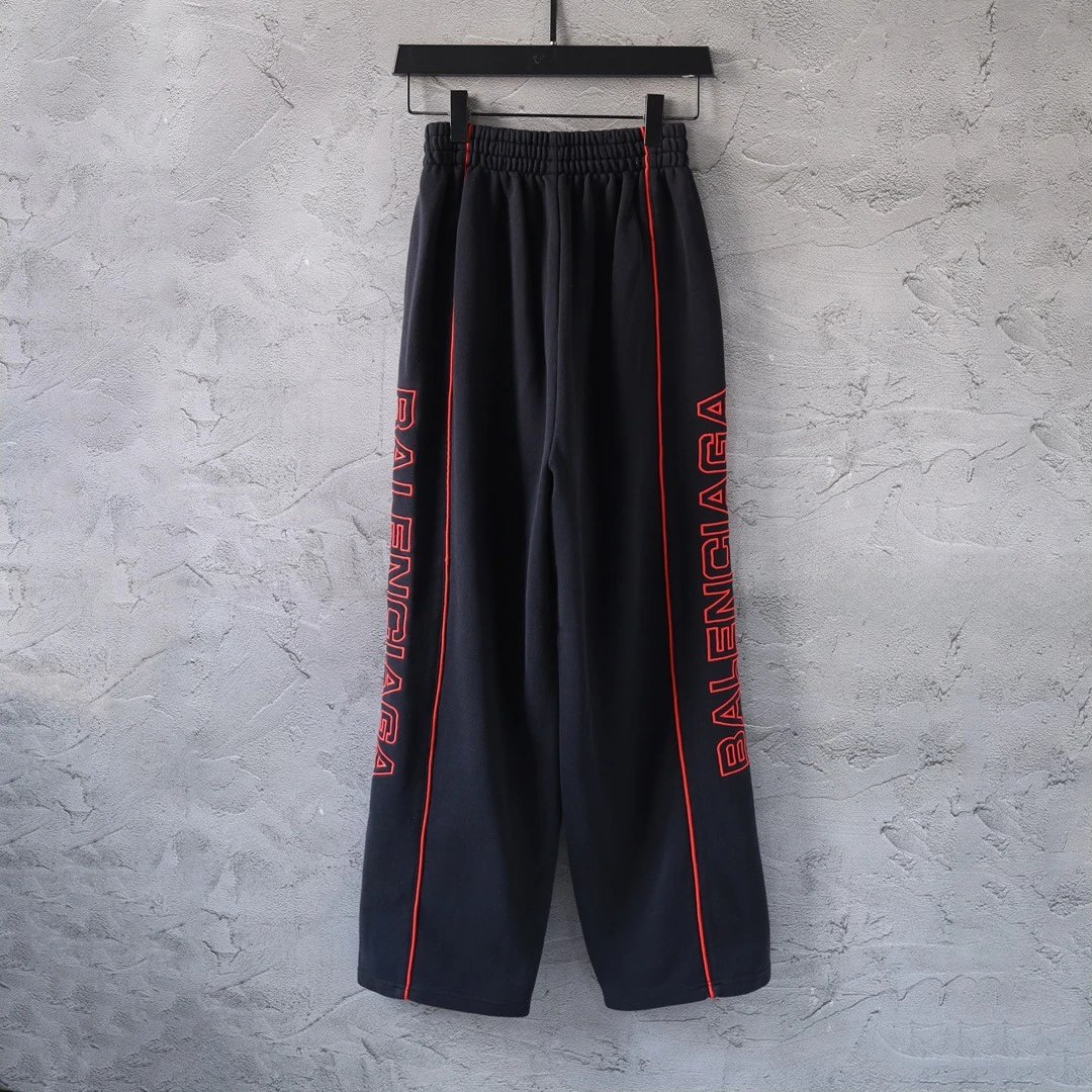 Design Printed Wide-Leg Sweatpants with Distressed Ink Wash White - 49
