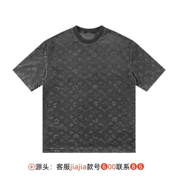 Louis Vuitton Monogram All-Over Print Washed Black T-Shirt - 1