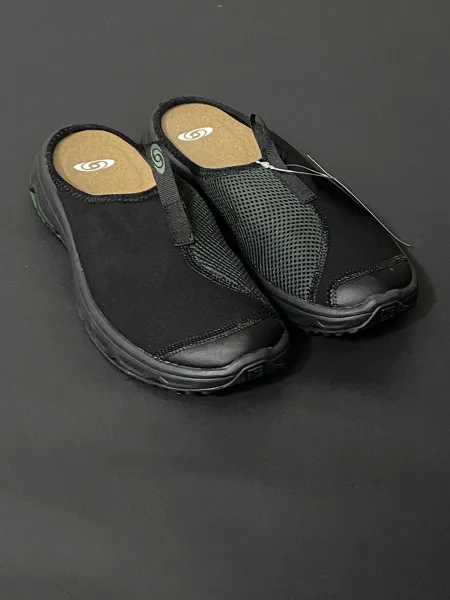 Design Gingham Check Slip-On Mules White Green Casual Shoes - 14