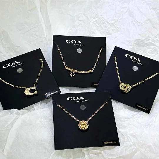COA Jewelry Three-Ring Enamel Pendant Necklace product detail image 10