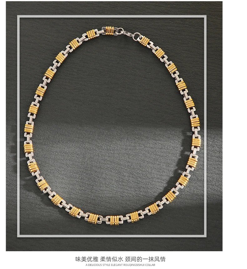 Design Two-Tone Link Bracelet Gold and Silver Bracelet Jewelry - 9