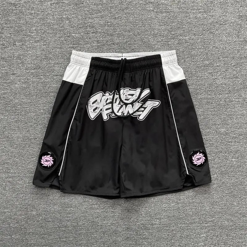 Broken Planet Graphic Shorts Black / White - 9