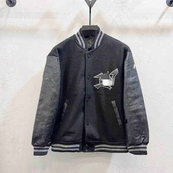 Design Varsity Jacket Green and White Embroidered Graphic Outerwear - 10