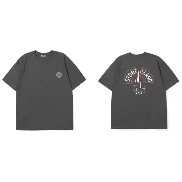 Stone Island Compass Logo T-Shirt Gray - 15