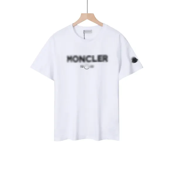 Moncler Logo Print White T-Shirt - 1