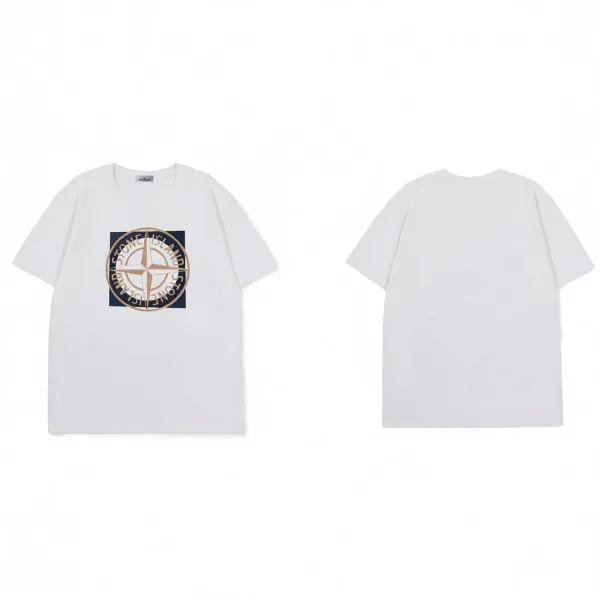 Stone Island Compass Logo T-Shirt Gray - 4