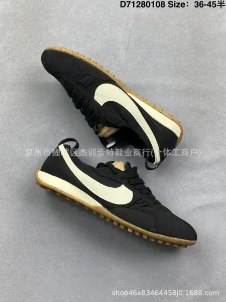 Nike Cortez Nylon Black / White Gum Sneakers - 1