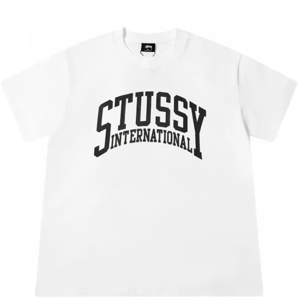 Stussy International Arch Logo White T-Shirt - 1