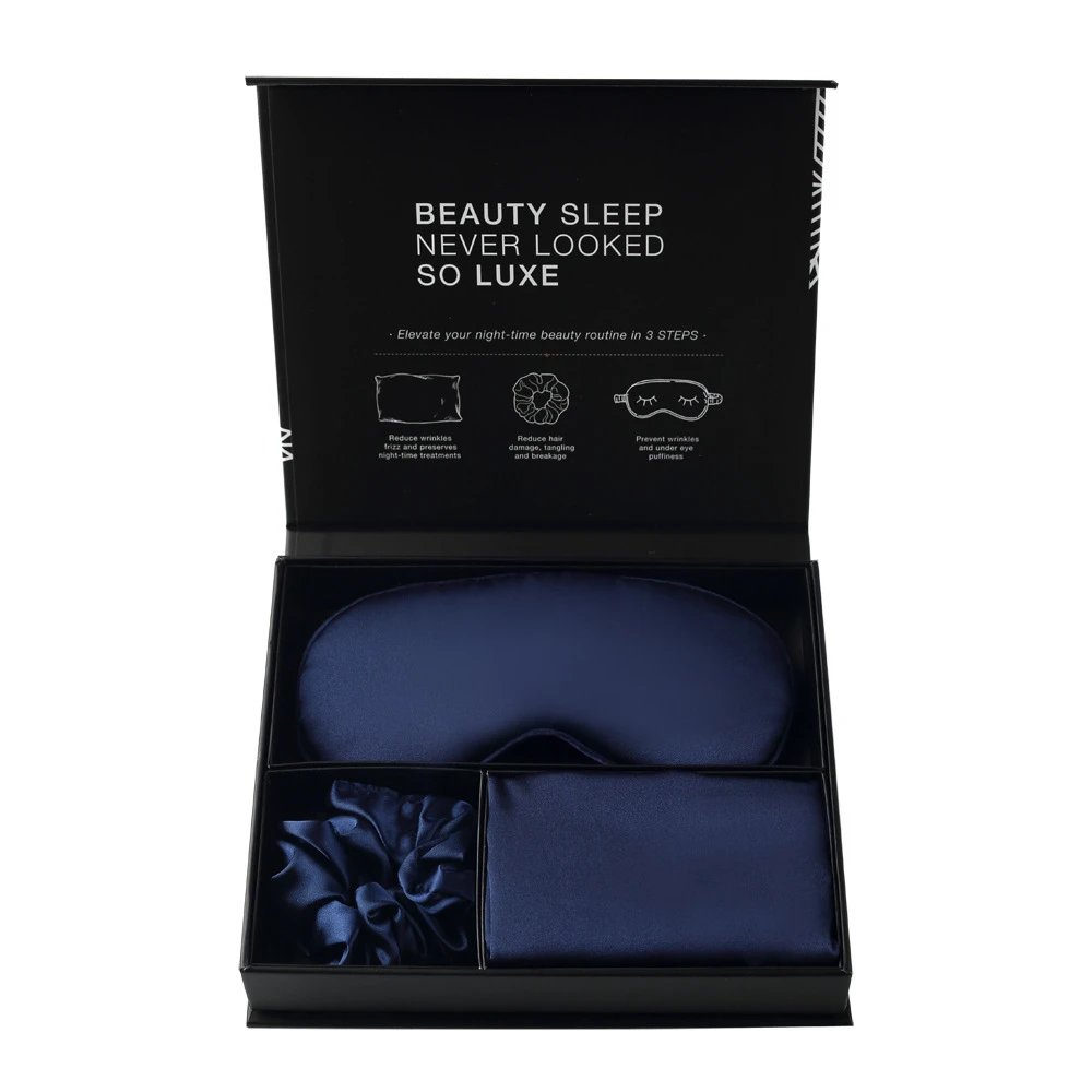 Design Silk Sleep Set Black Sleep Accessories Sleepwear - 12