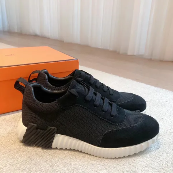 Hermès H-Track Black and White Sneakers Chunky Sneakers - 1