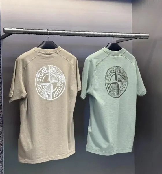 Stone Island Compass Logo T-Shirt Charcoal Gray T-Shirt - 3