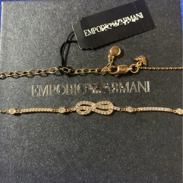 Emporio Armani Heart Charm Bracelet Gold Jewelry - 2