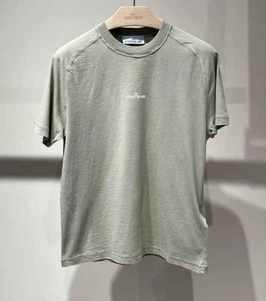Stone Island Compass Logo T-Shirt Charcoal Gray T-Shirt - 12