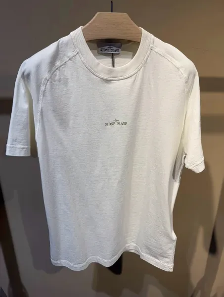 Stone Island Compass Logo T-Shirt Charcoal Gray T-Shirt - 18