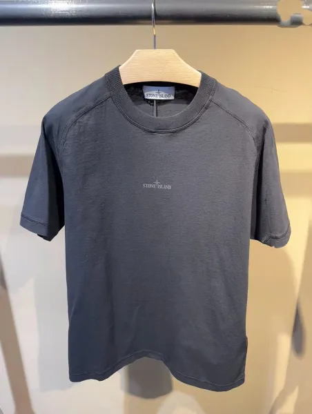 Stone Island Compass Logo T-Shirt Charcoal Gray T-Shirt - 22