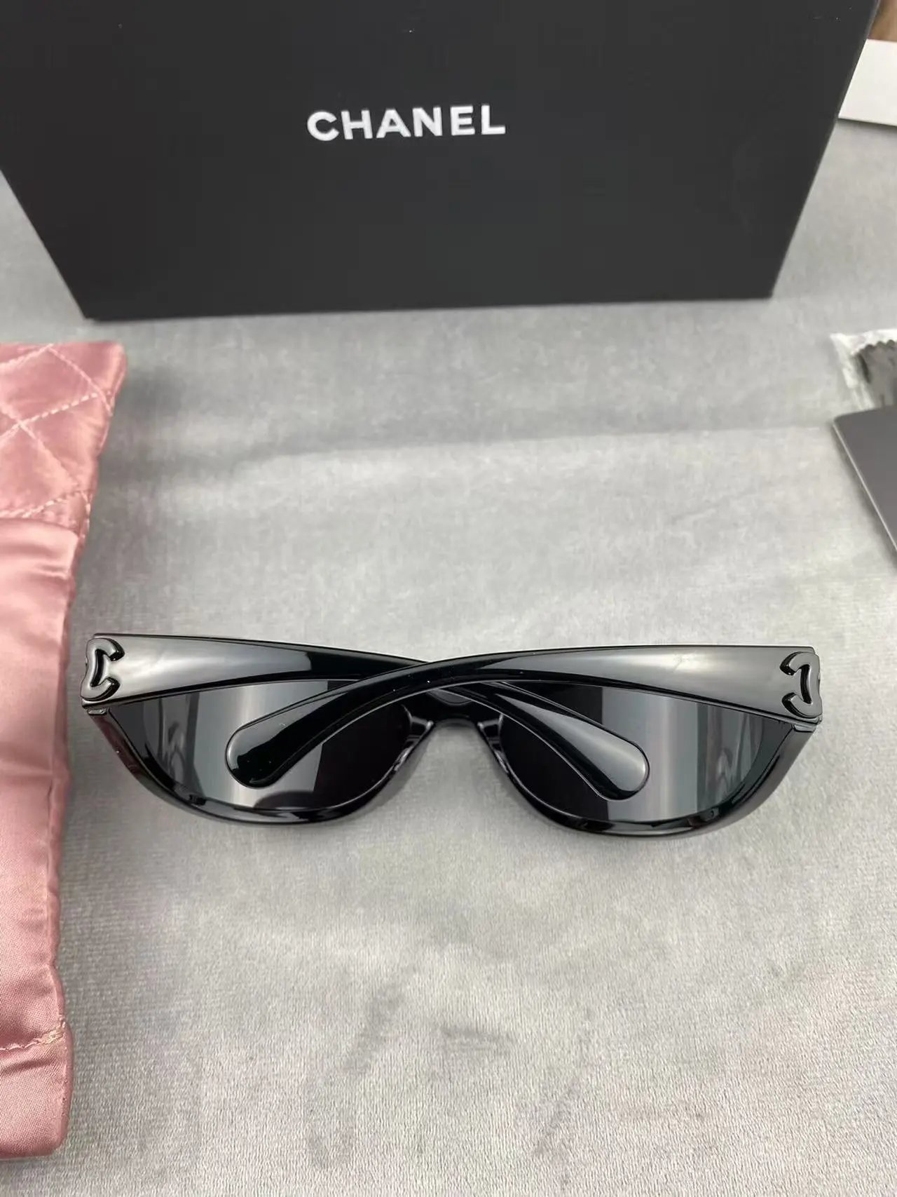 Chanel CC Logo Acetate Sunglasses Black - 4