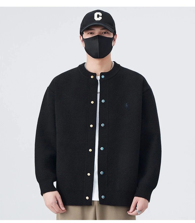 Polo Ralph Lauren Color-Block Button-Up Cardigan Gray Outerwear.cardigan - 3