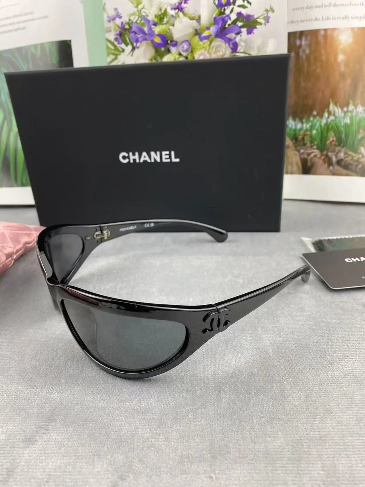Chanel CC Logo Acetate Sunglasses Black - 10