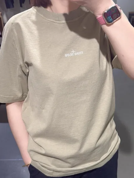 Stone Island Compass Logo T-Shirt Charcoal Gray T-Shirt - 27