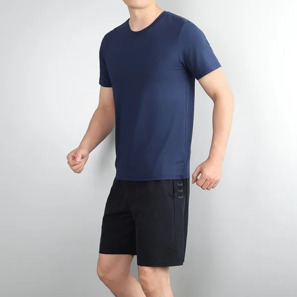 Design Performance T-Shirt and Shorts Set Gray Activewear - 8